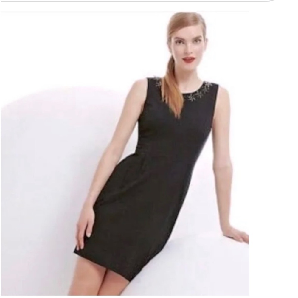 Kate Spade Black Lined Sleeveless Embellished Dress Size 2